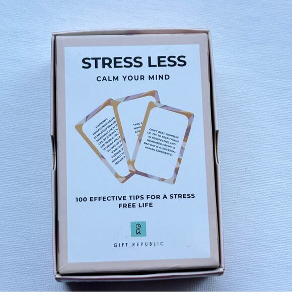 Stress Less 100 Effective Tips For a Stress Free Life Deck of Cards New in Box - Picture 2 of 9